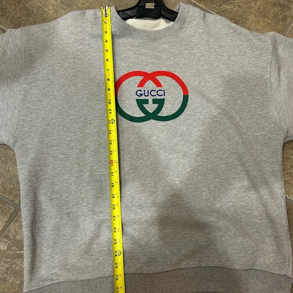 Men's Gucci jersey, cotton GG felted sweatshirt, size XL made in Italy